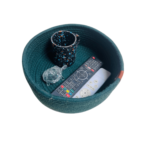 Cotton Rope Storage Basket For Your Home & Kitchen (Small,Medium,Large) - Pack of 3 (Green) - Image 3