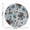 Brown Flower Printed Round Mat - Digital Printed Designs (14 Inches) - Image 4