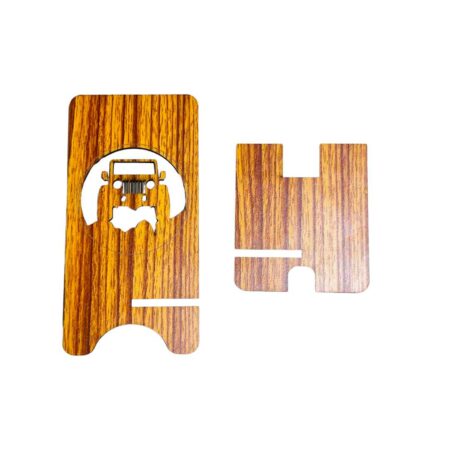 Wooden Mobile Stand / Mobile Holder for Office table, study table with Charging Slot (Jeep) - Image 5