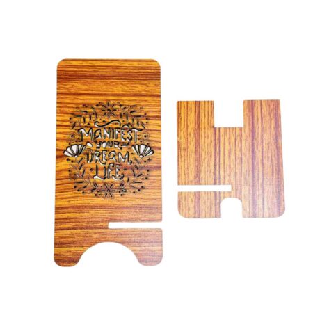 Wooden Mobile Stand / Mobile Holder for Office table, study table with Charging Slot (Manifest) - Image 5