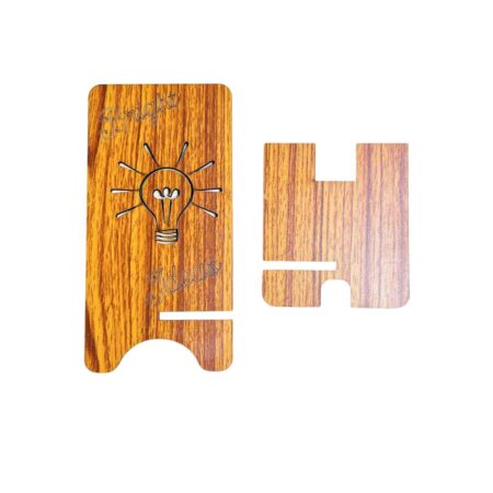 Wooden Mobile Stand / Mobile Holder for Office table, study table with Charging Slot (Bright Ideas) - Image 5
