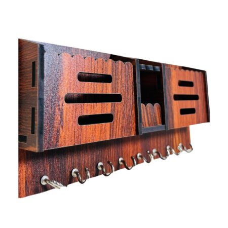 Key Holders for Home Wall with 8 Hooks & elastic, Storage for Home & Office Multipurpose (3Lines) - Image 4