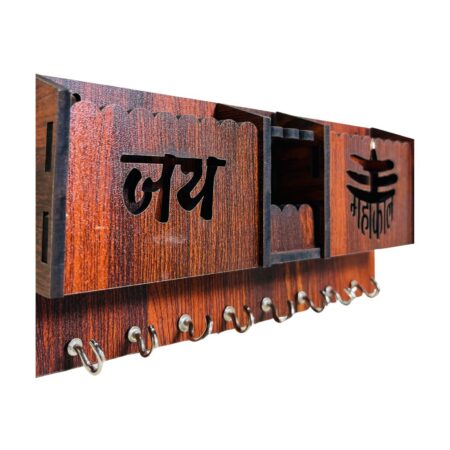 Key Holders for Home Wall with 8 Hooks & elastic, Storage for Home & Office Multipurpose (Jai Mahakal) - Image 4