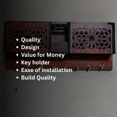 Key Holders for Home Wall with 8 Hooks & elastic, Storage for Home & Office Multipurpose (Flower) - Image 3