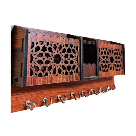 Key Holders for Home Wall with 8 Hooks & elastic, Storage for Home & Office Multipurpose (Flower) - Image 4