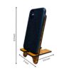 Wooden Mobile Stand / Mobile Holder for Office table, study table with Charging Slot (Plant Good Thoughts) - Image 4