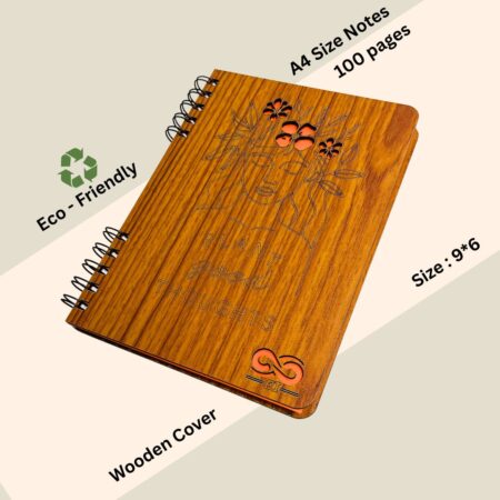 Wooden Diary - Plant Good Thoughts Design (100 Quality pages & 9*6 Sizes) - Image 3