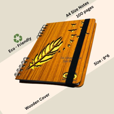 Wooden Diary - Flying Birds Design (100 Quality pages & 9*6 Sizes) - Image 3