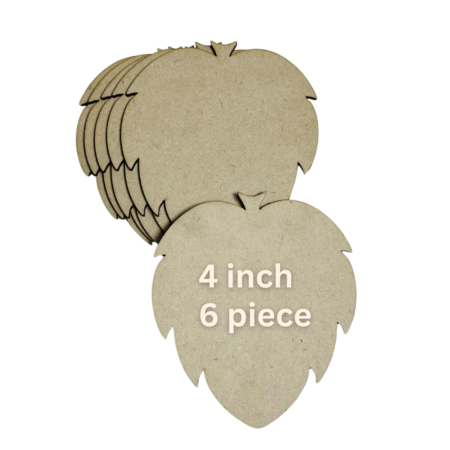 MDF Wooden Leaf Blanks (4 Inch) – Set of 6 | DIY Craft Bases for Painting, Resin Art, Home Décor & Kids Projects