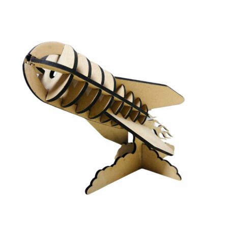 3D Wooden Rocket Puzzle DIY Kit for Kids – Fun & Learning - Image 4