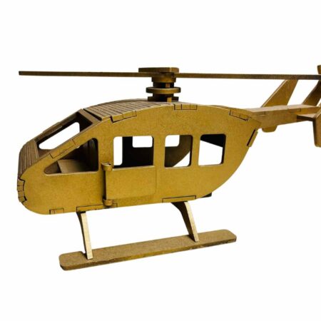 3D Wooden Helicopter Puzzle DIY Kit for Kids – Fun & Learning - Image 3