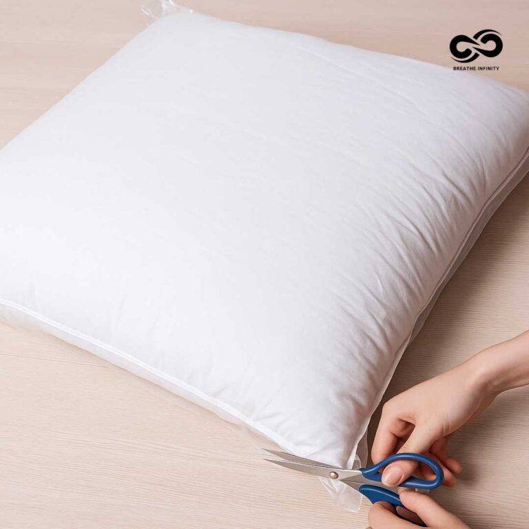 1. Cut open the vacuum bag