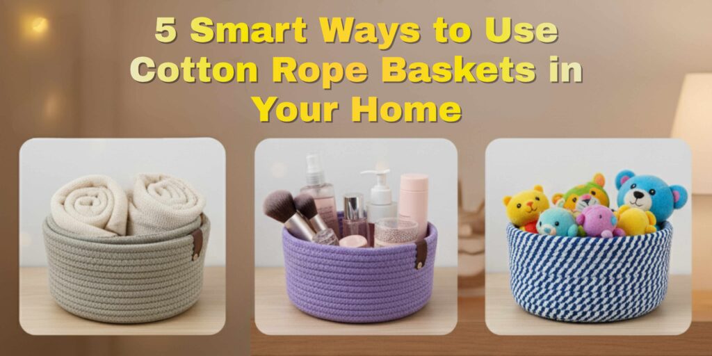 Cotton Rope Baskets uses in home